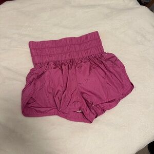 Free People Pink High Waist Athletic Shorts